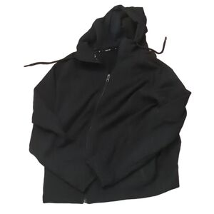 Public rec black zipped hooded sweatshirt jacket size medium